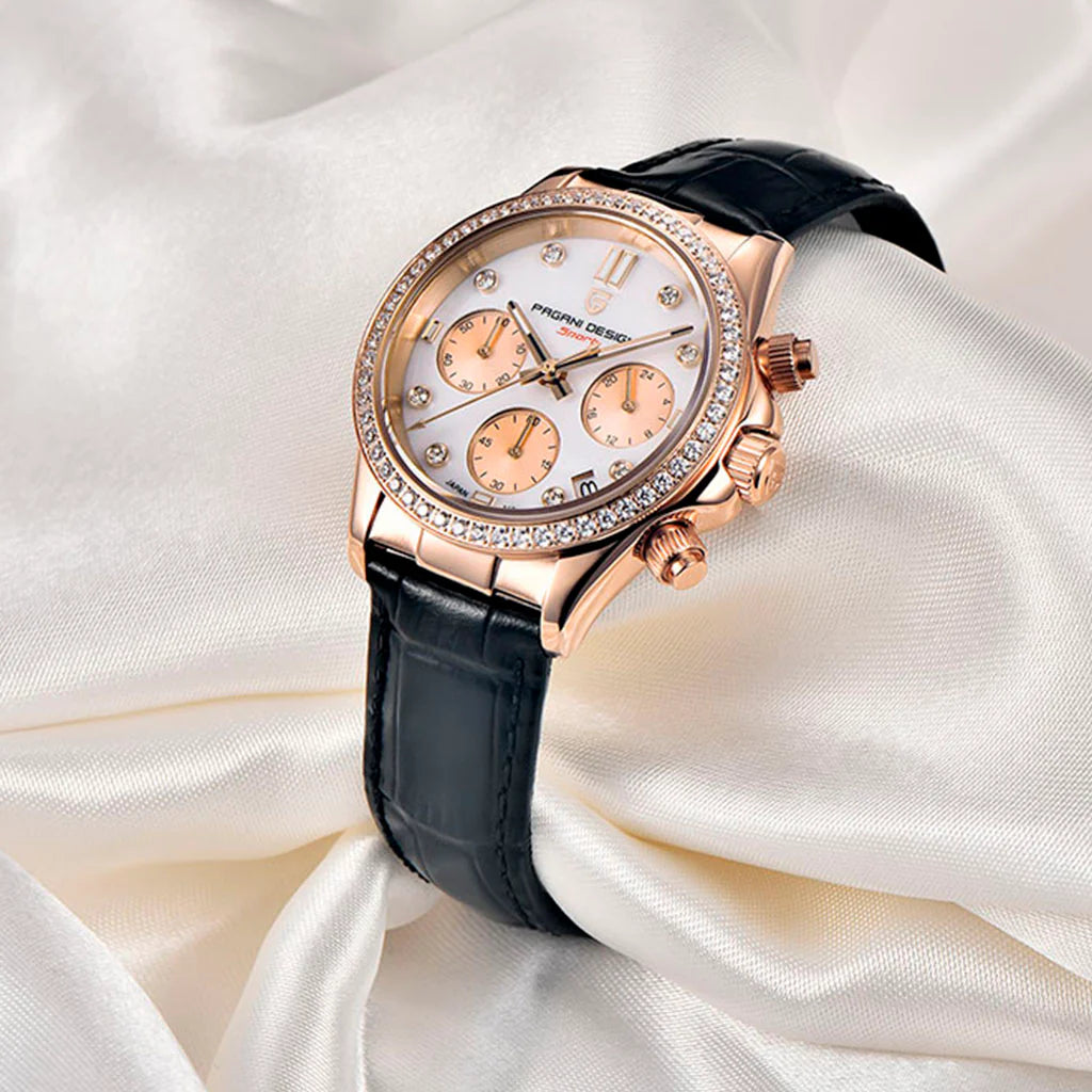 Montre Femme Pagani Design Daisy Gold Black