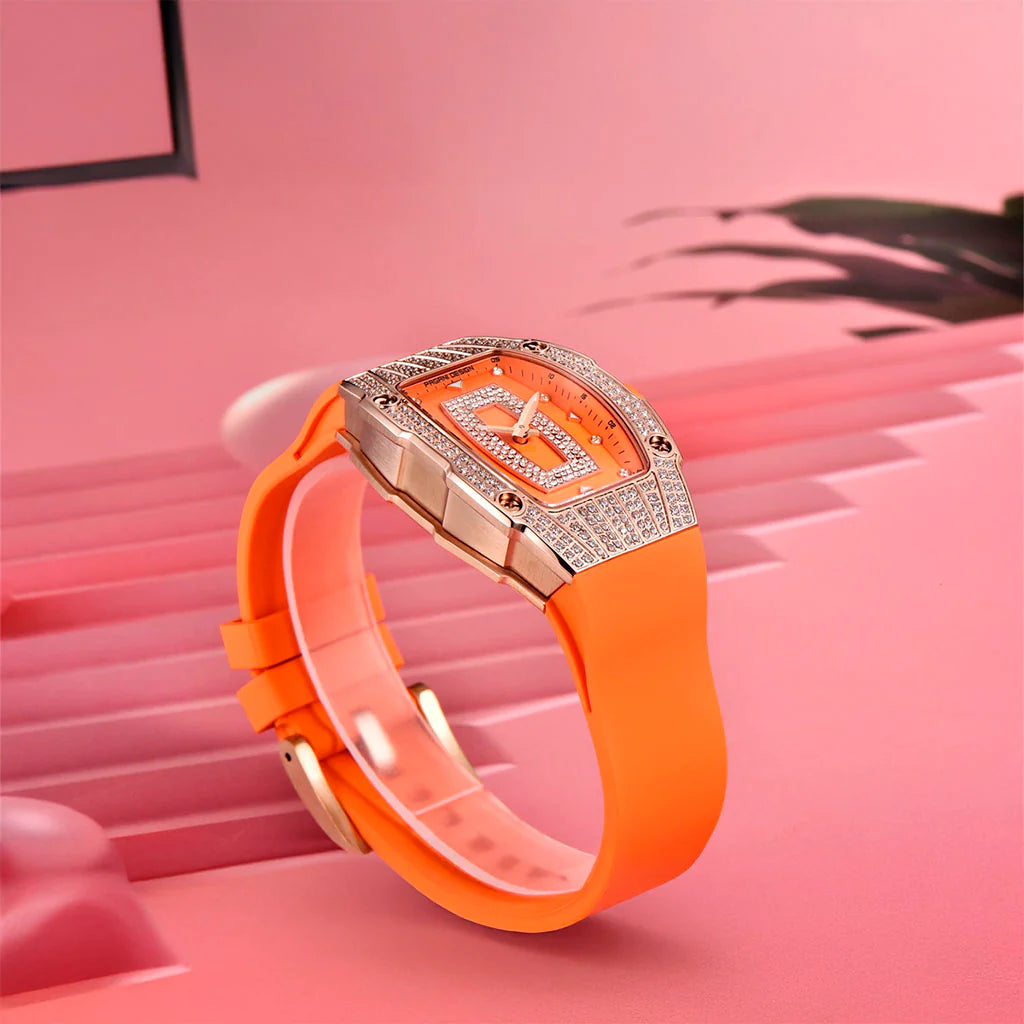 Montre Pagani Design Marigold Orange Gold pour femme