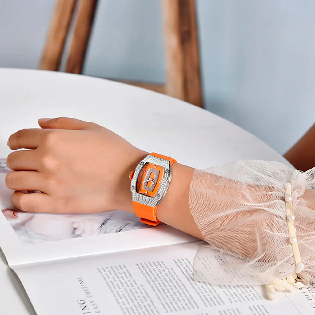 Montre Pagani Design Marigold Orange Argent pour femme