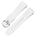 Bracelet en caoutchouc blanc compatible avec Pagani Design Birmingham