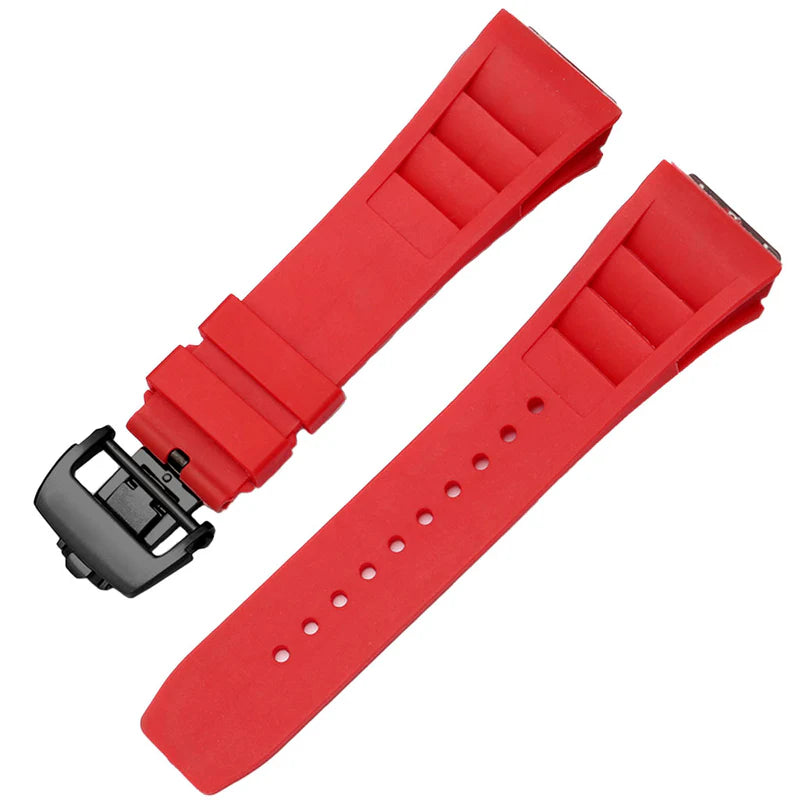 Bracelet en caoutchouc rouge compatible avec Pagani Design Birmingham