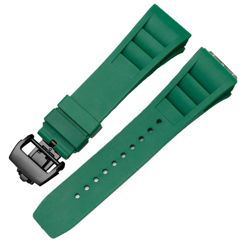 Bracelet en caoutchouc vert compatible avec Pagani Design Birmingham