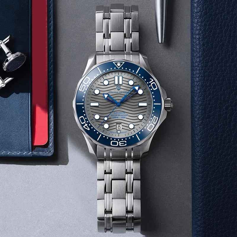 Bracelet en acier bleu Pagani Design Veracius