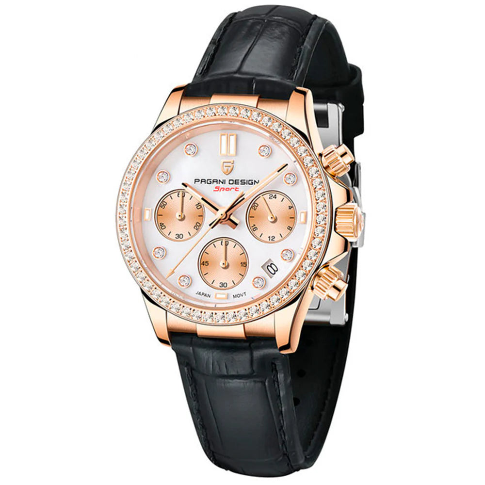 Montre Femme Pagani Design Daisy Gold Black