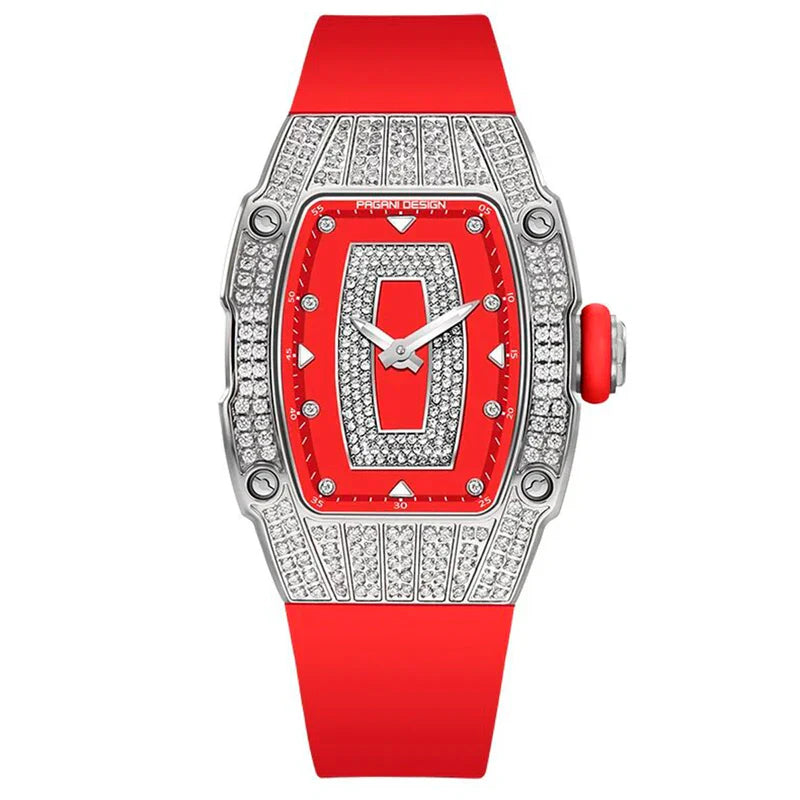 Montre Pagani Design Marigold Rouge Argent pour Femme