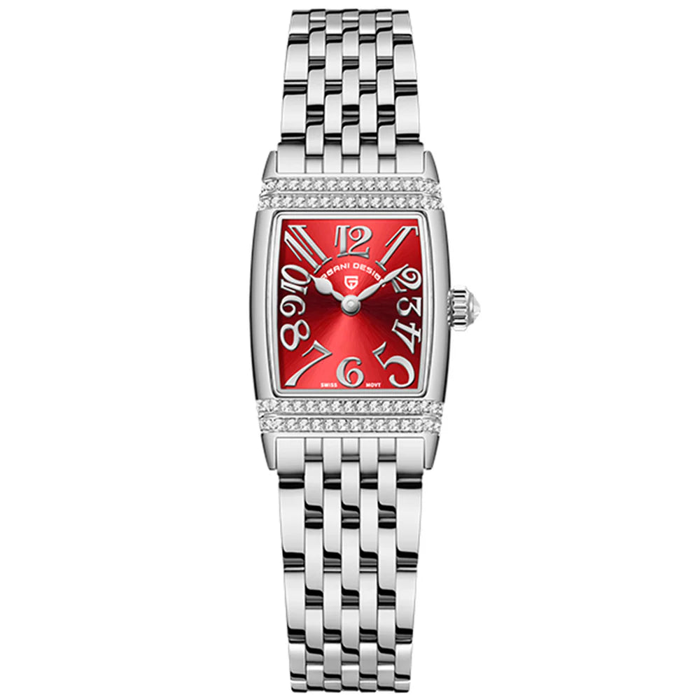 Montre Femme Pagani Design Sunflower Silver Red