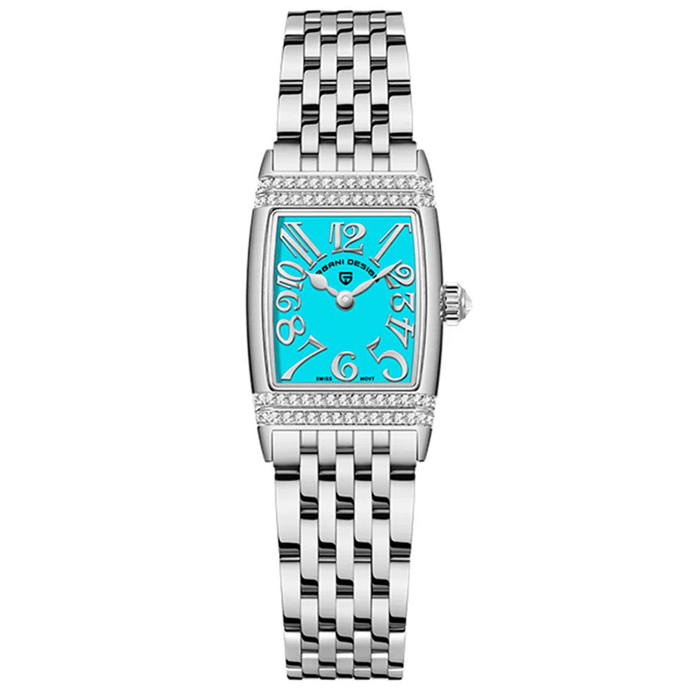 Montre Femme Pagani Design Sunflower Silver Blue