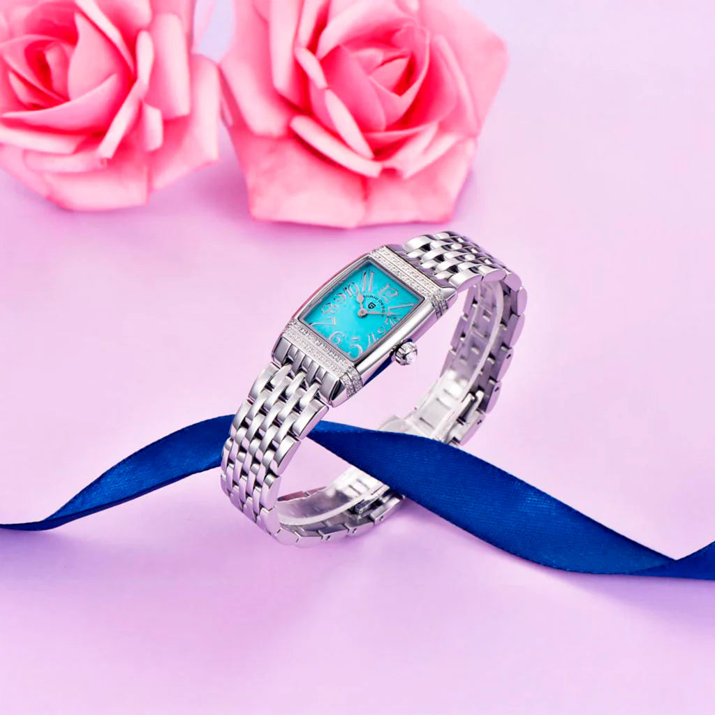 Montre Femme Pagani Design Sunflower Silver Blue