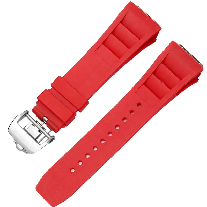 Bracelet en caoutchouc rouge compatible avec Pagani Design Birmingham